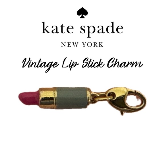 KATE SPADE Lipstick 12 KT Plated Charm (No Bracelet) - Picture 5 of 5